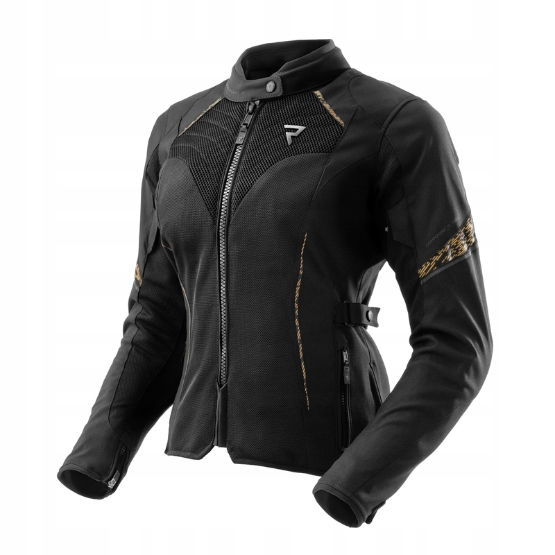Textilná Bunda Rebelhorn Jax Lady Black/gold D5XL