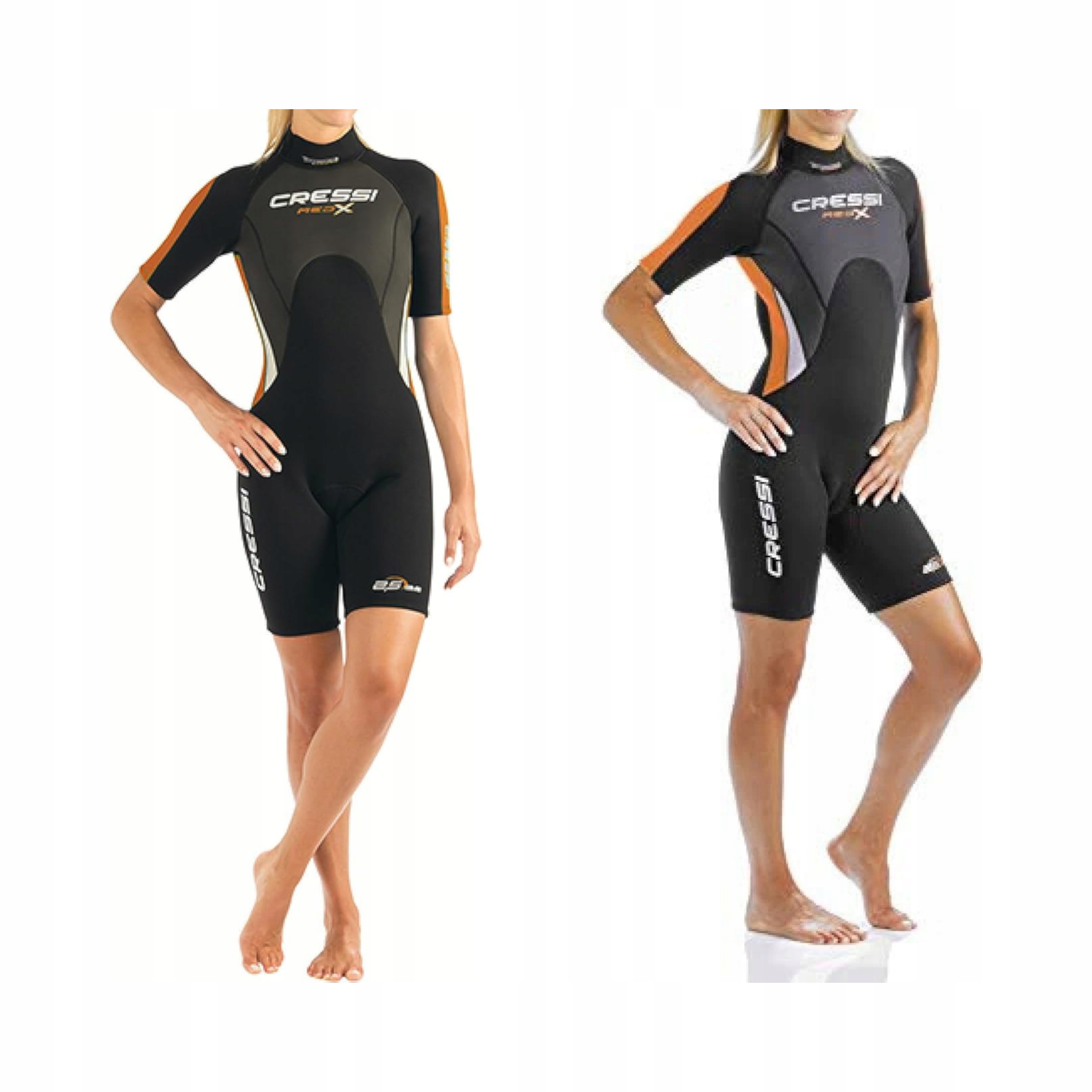 Cressi Med X Lady Shorty 2.5 MM Dámská Neoprenová Pěna Xs Černo-oranžová