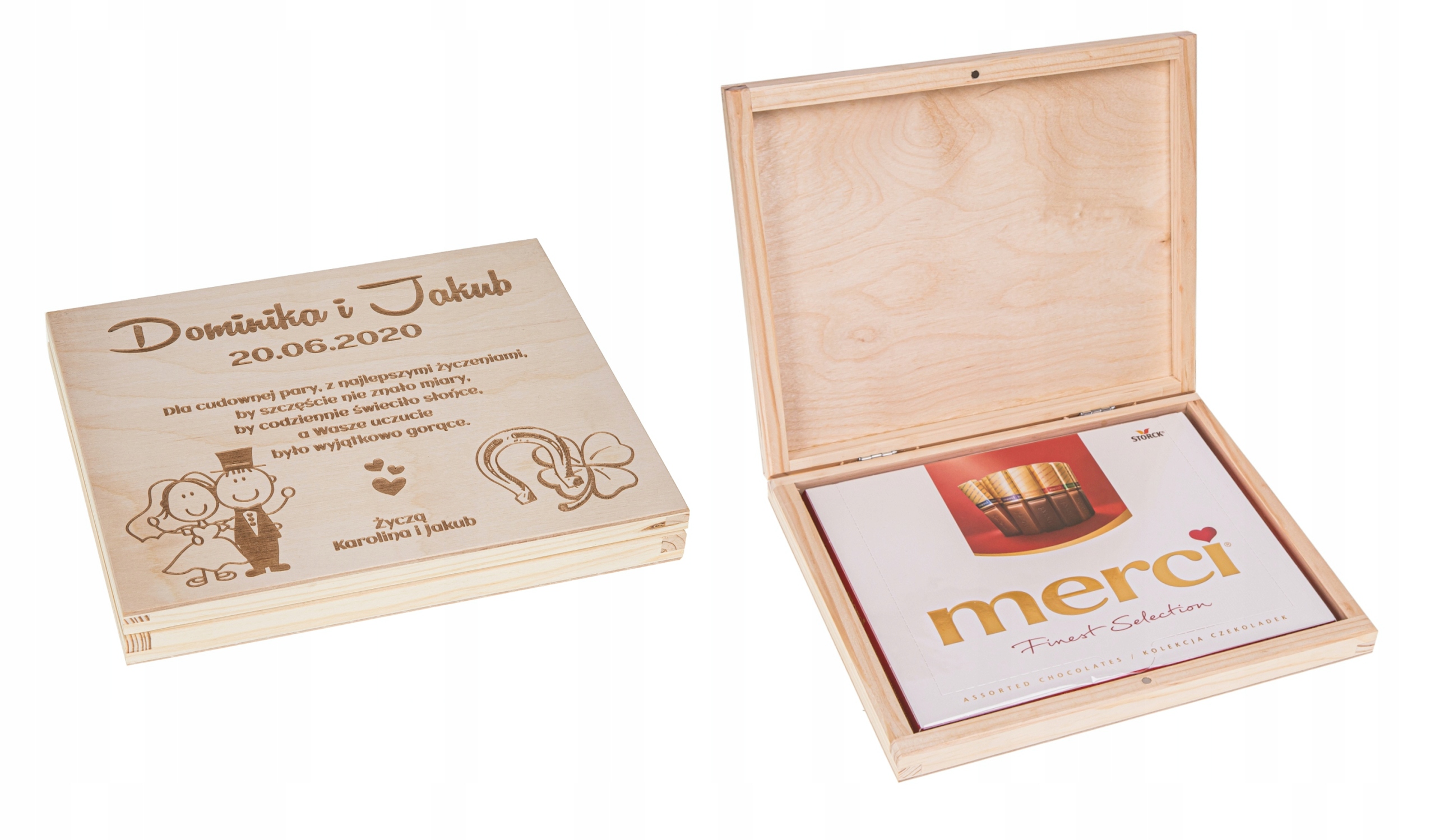 

Pudełko Na Merci Prezent Ślub Wesele pamiątka imię