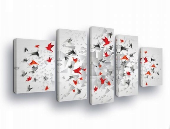 Obraz 170x100 Let vtáky origami sloboda pohyb dynamika ľahkosť abstrakcia