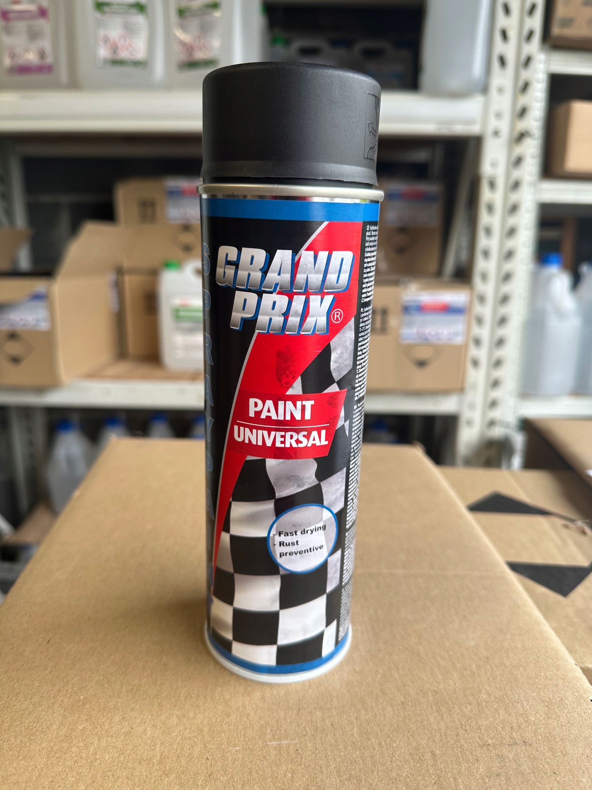 Czarny Półmat Grand Prix Lakier akrylowy 500 ml 080001 czarny półmatowy