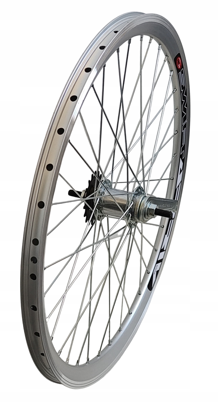 Koło 24" tylne Stars stożek torpedo FALCON srebrne