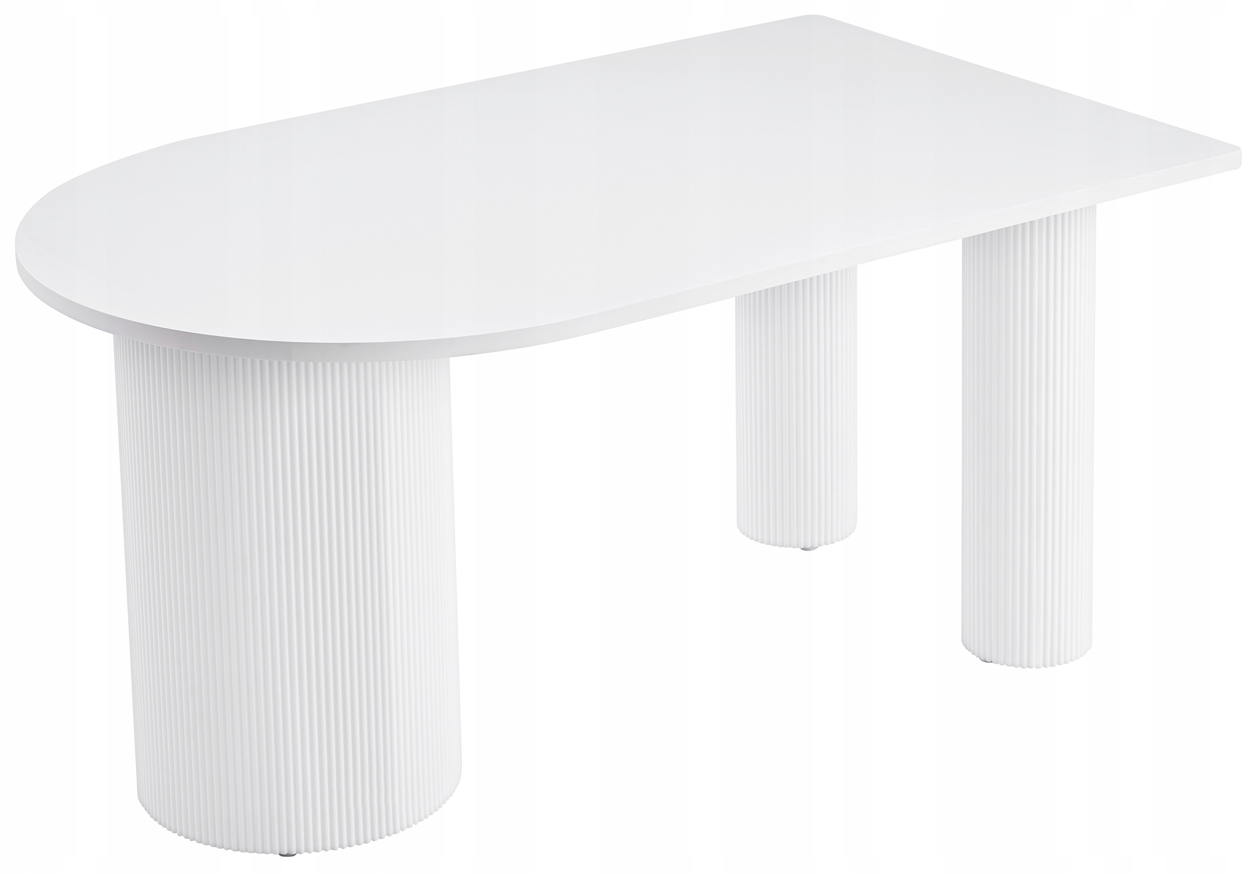 Jídelní stůl Dicalize 150 x 90 cm, bílé lamely