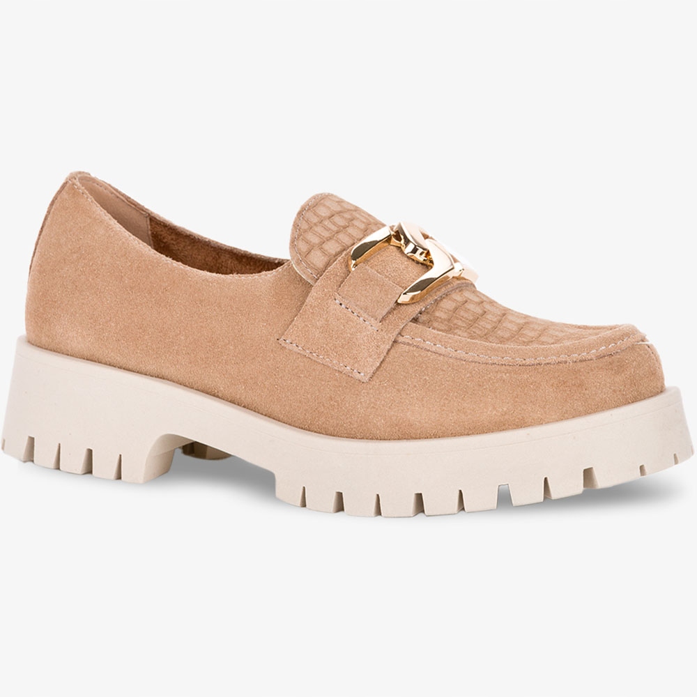 MOKASYNY DAMSKIE SKÓRZANE PÓŁBUTY PLATFORMA MODNE Rozmiar 39