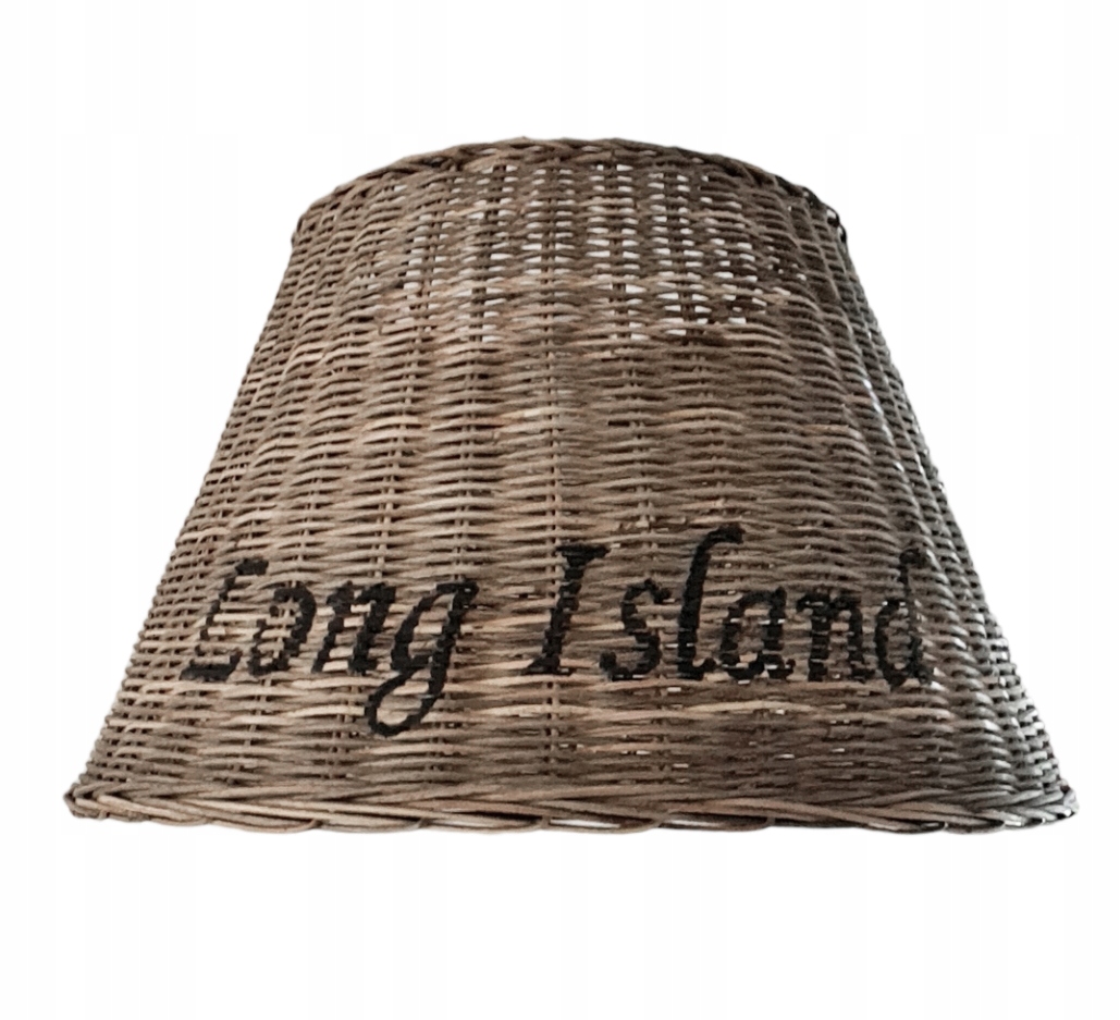 Abažúr Ratanový Klobúk Veľký Hampton S Nápisom Long Island