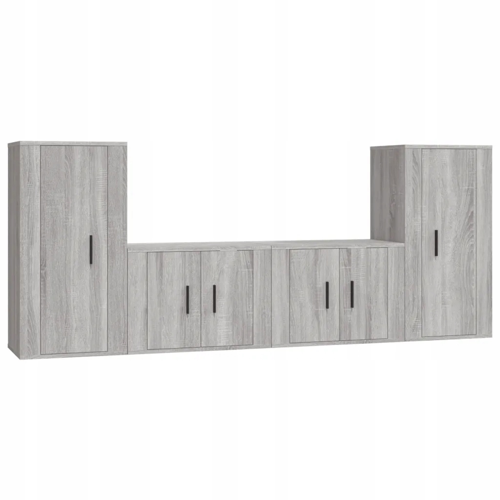 Tv Stand Set 4pcs Grey Oak Sonoma 57x34,5x40cm 40x34,5x80cm