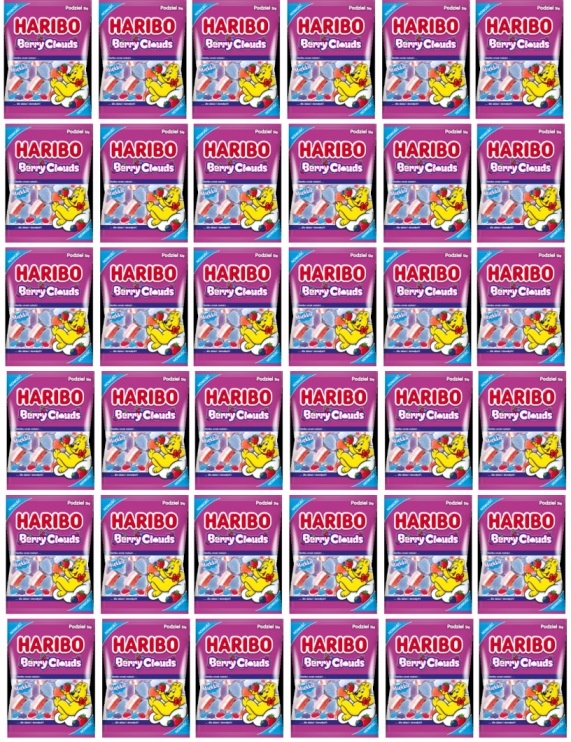 Levně 36x 150g želé bonbony Haribo Berry Clouds Karton