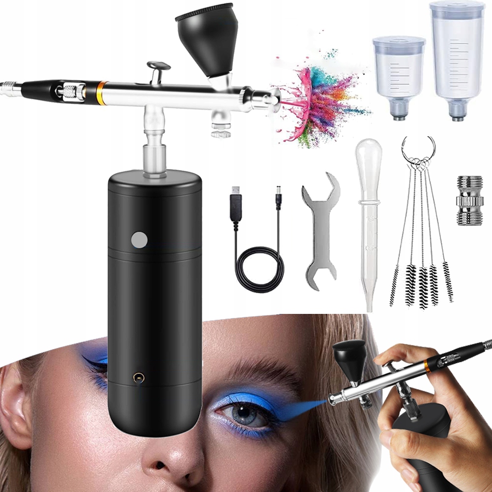 Gravitační Aerograf Pro Líčení Nail Art A Dekoraci S Vyměnitelnými Kelímky