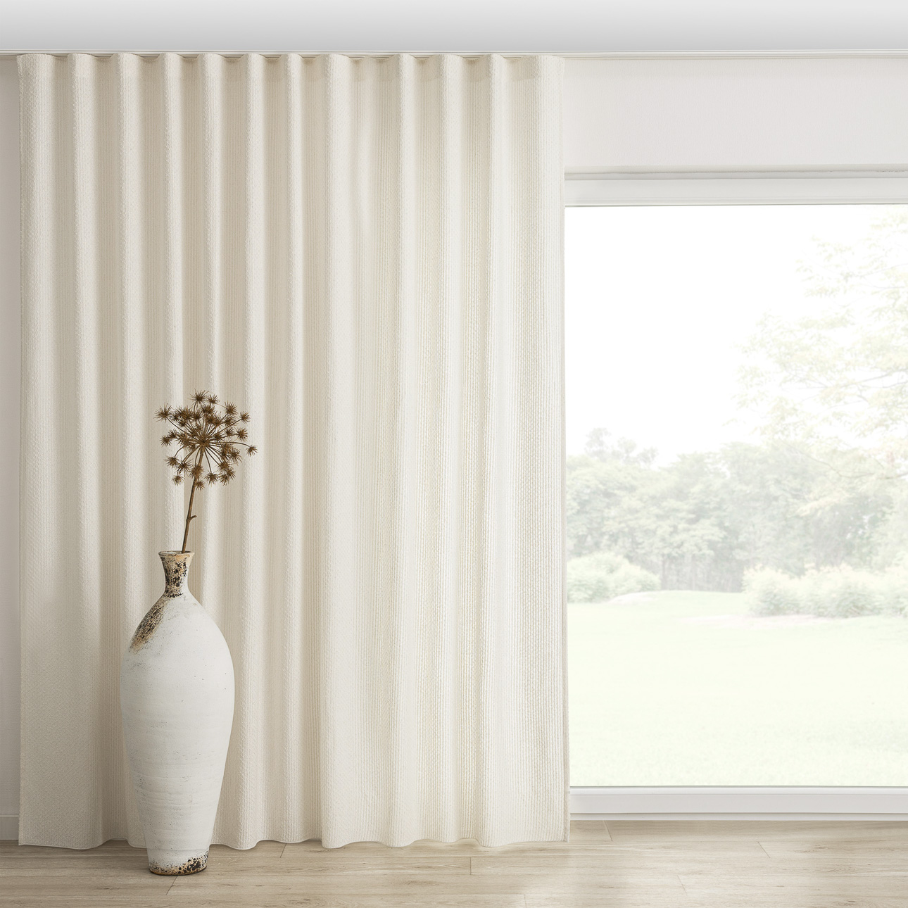 Záves na páske wave 140 x 260 cm biely