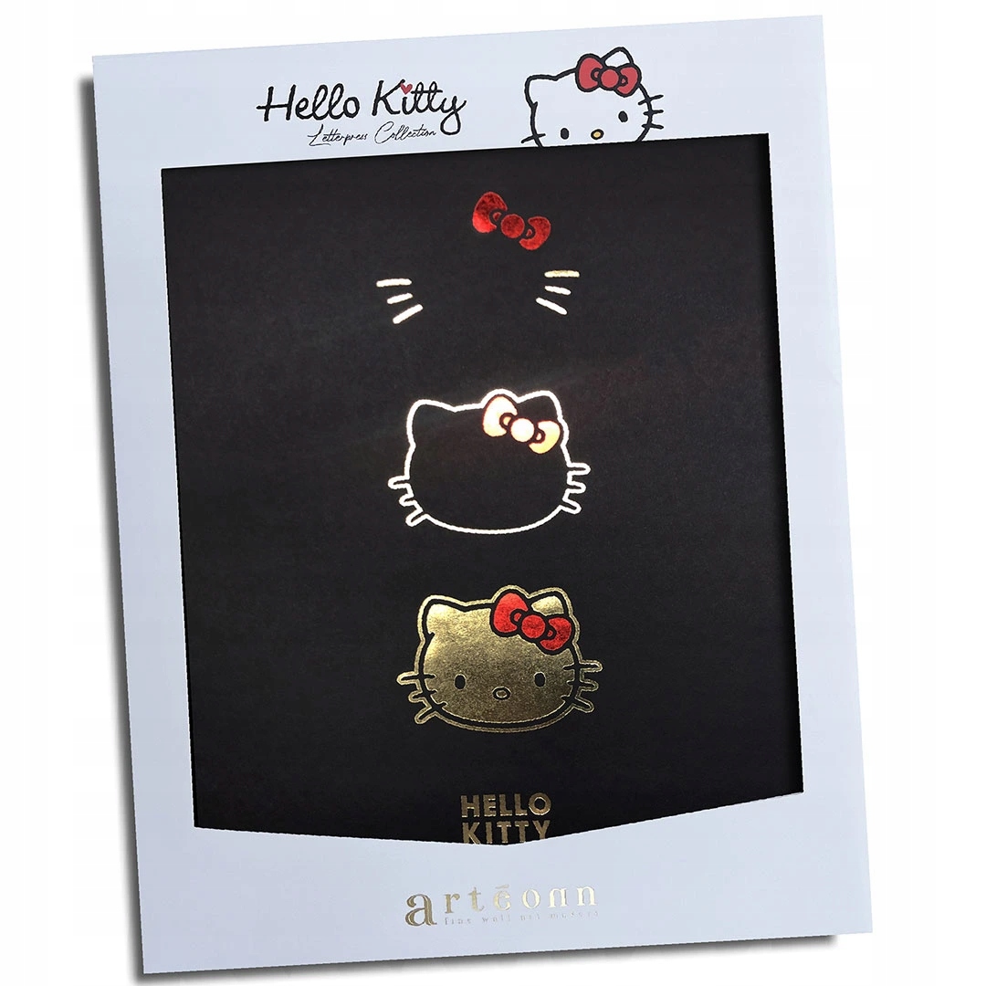 Sběratelský plakát 3 faces gold, Hello Kitty