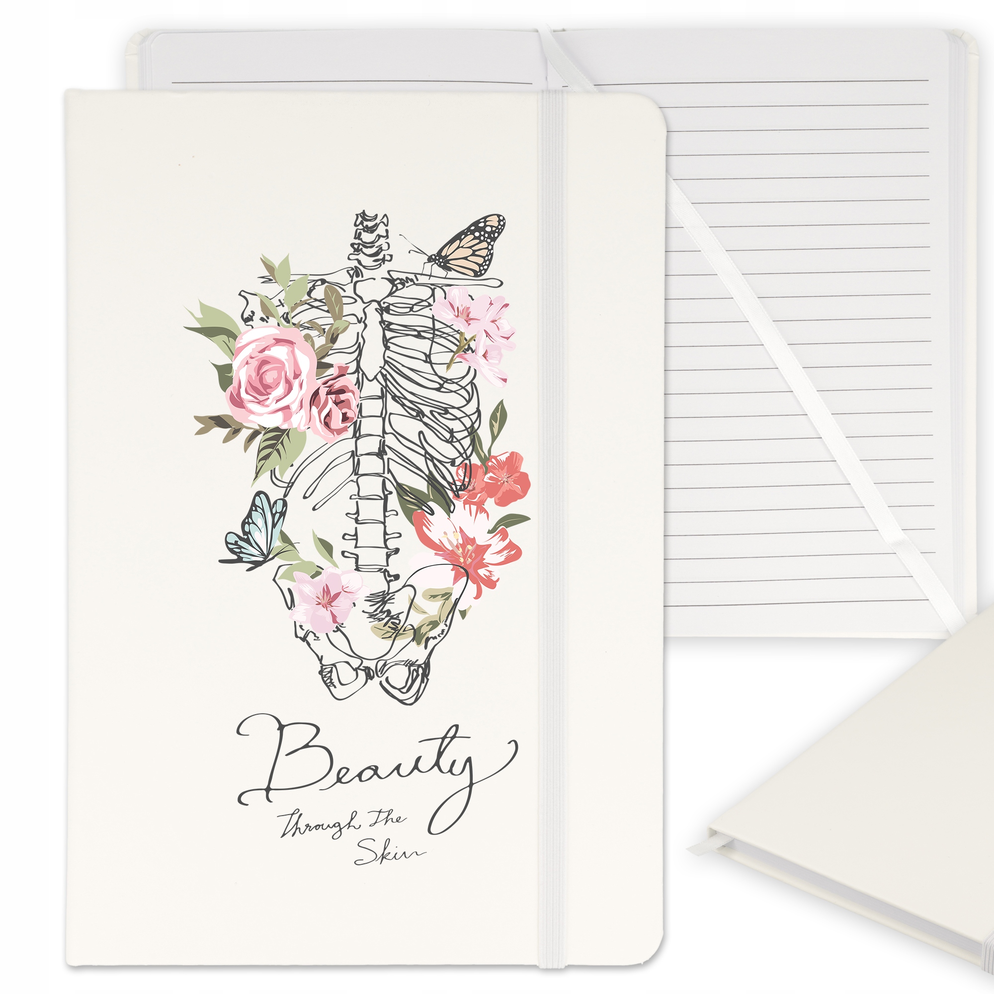 

Notes Planer Notatnik W Linie A5 Biały Beauty Wzór