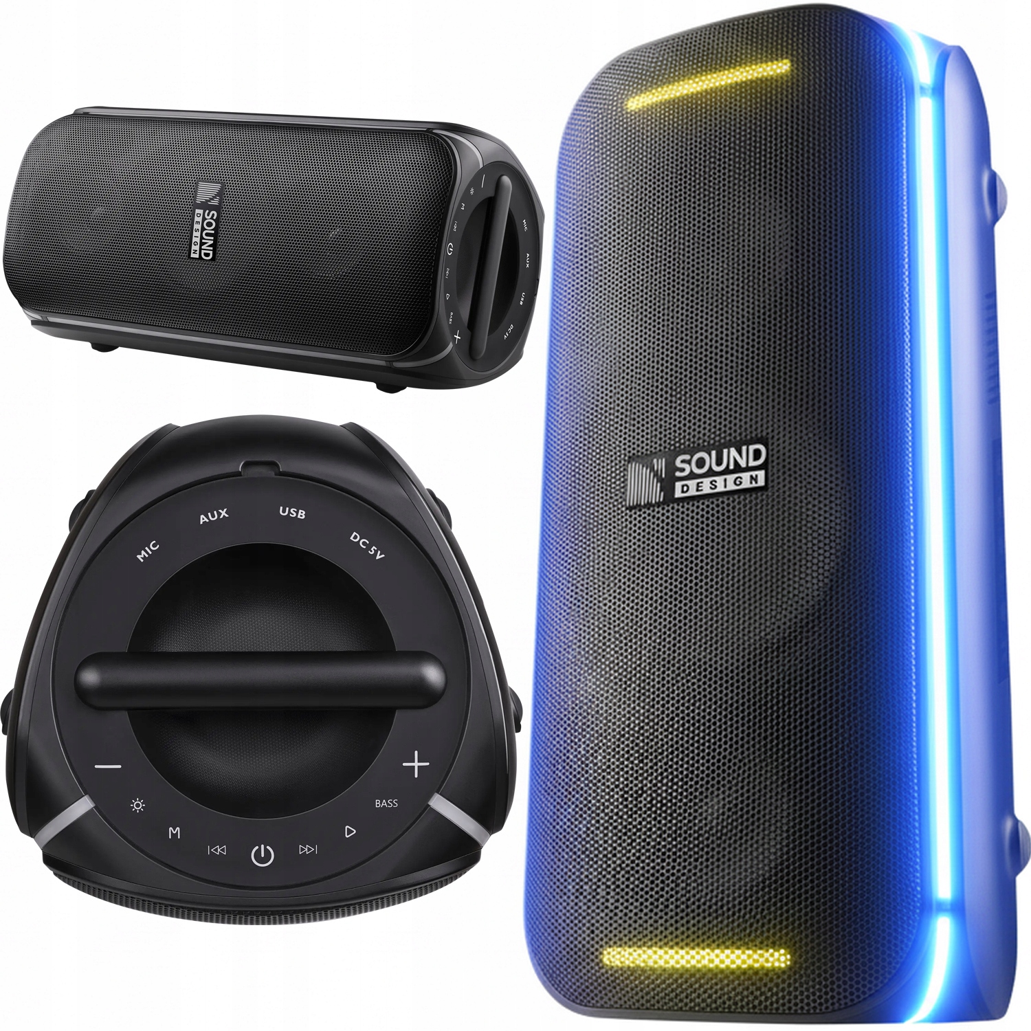 Duży Głośnik Przenośny Mobilny System Nagłośnieniowy Bluetooth 100W Tws Fm