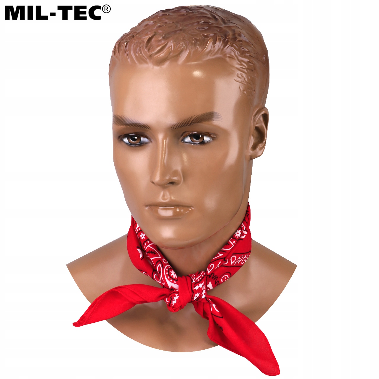 CHUSTA BANDANA BANDAMA WESTERN NA GŁOWĘ MIL-TEC Czerwona Rozmiar uniwersalny