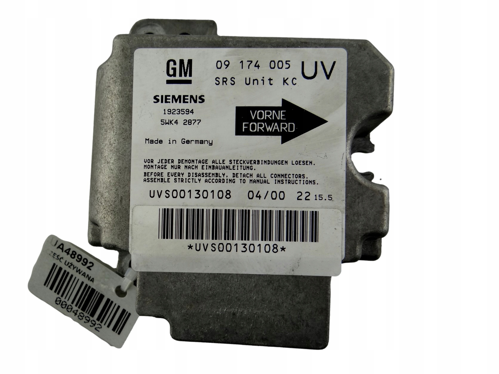 modulo SENSOR airbag OPEL ZAFIRA A 09 174 005