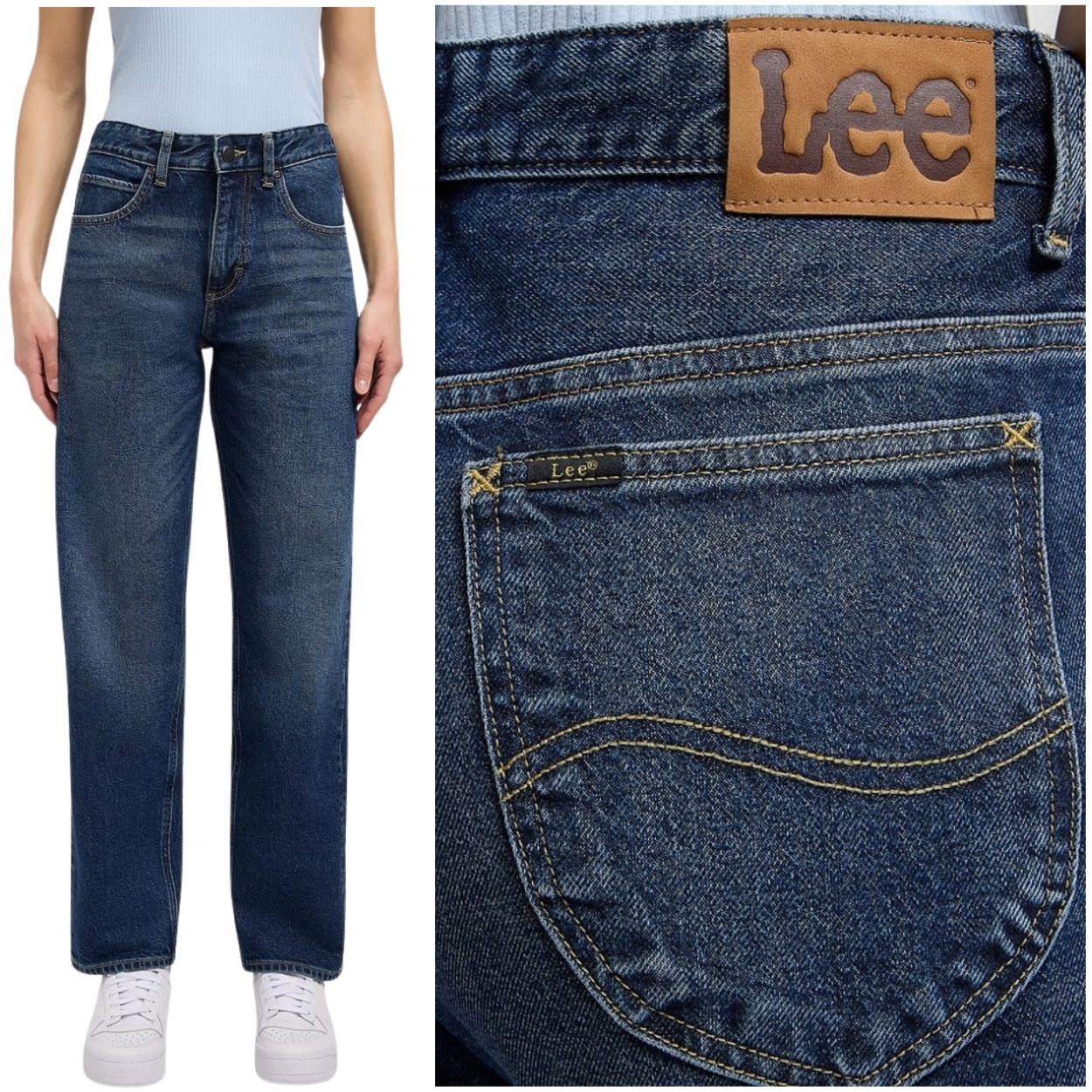 Lee Rider Classic vysoké rovné volné dámské džínové kalhoty W26 L33