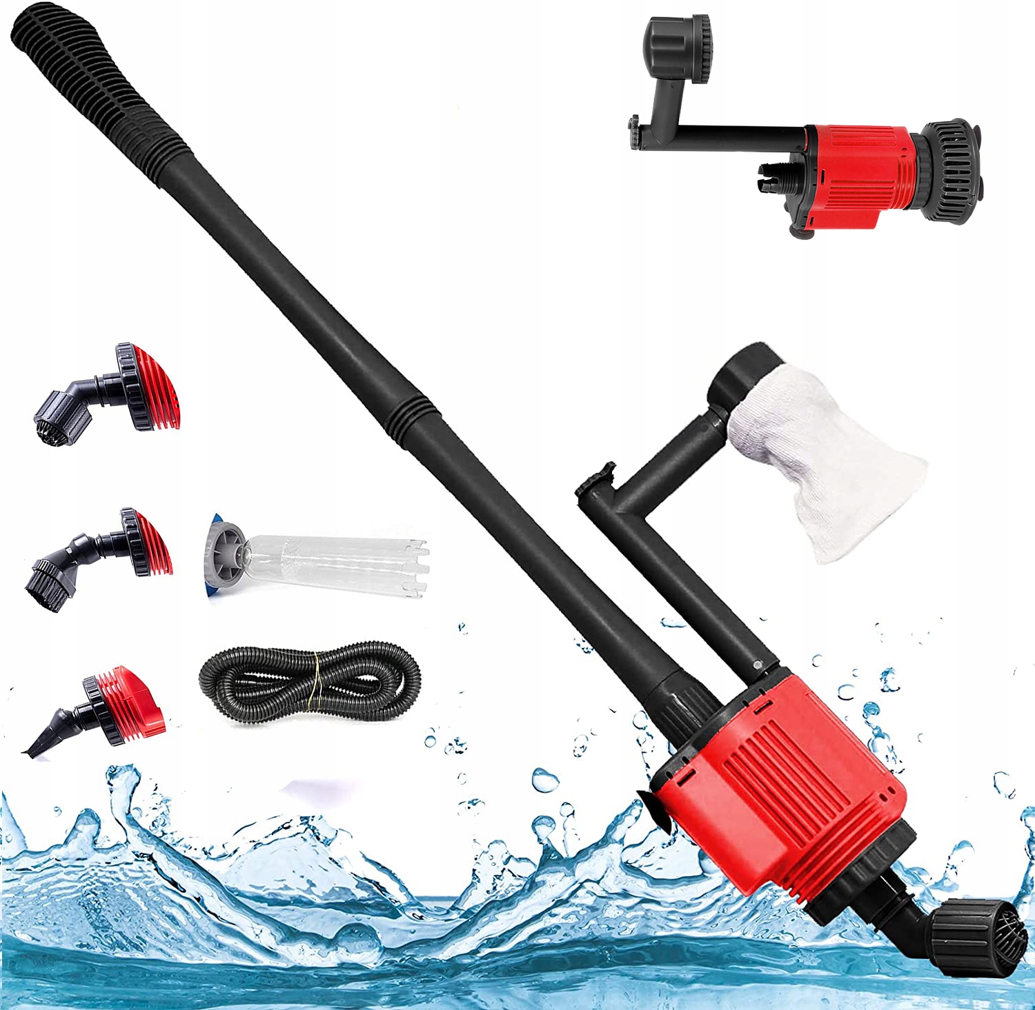 Levně 6v1 Elektrický Vysavač Kalů Do Akvária, Čisticí Sada, Odolný A Výkonný