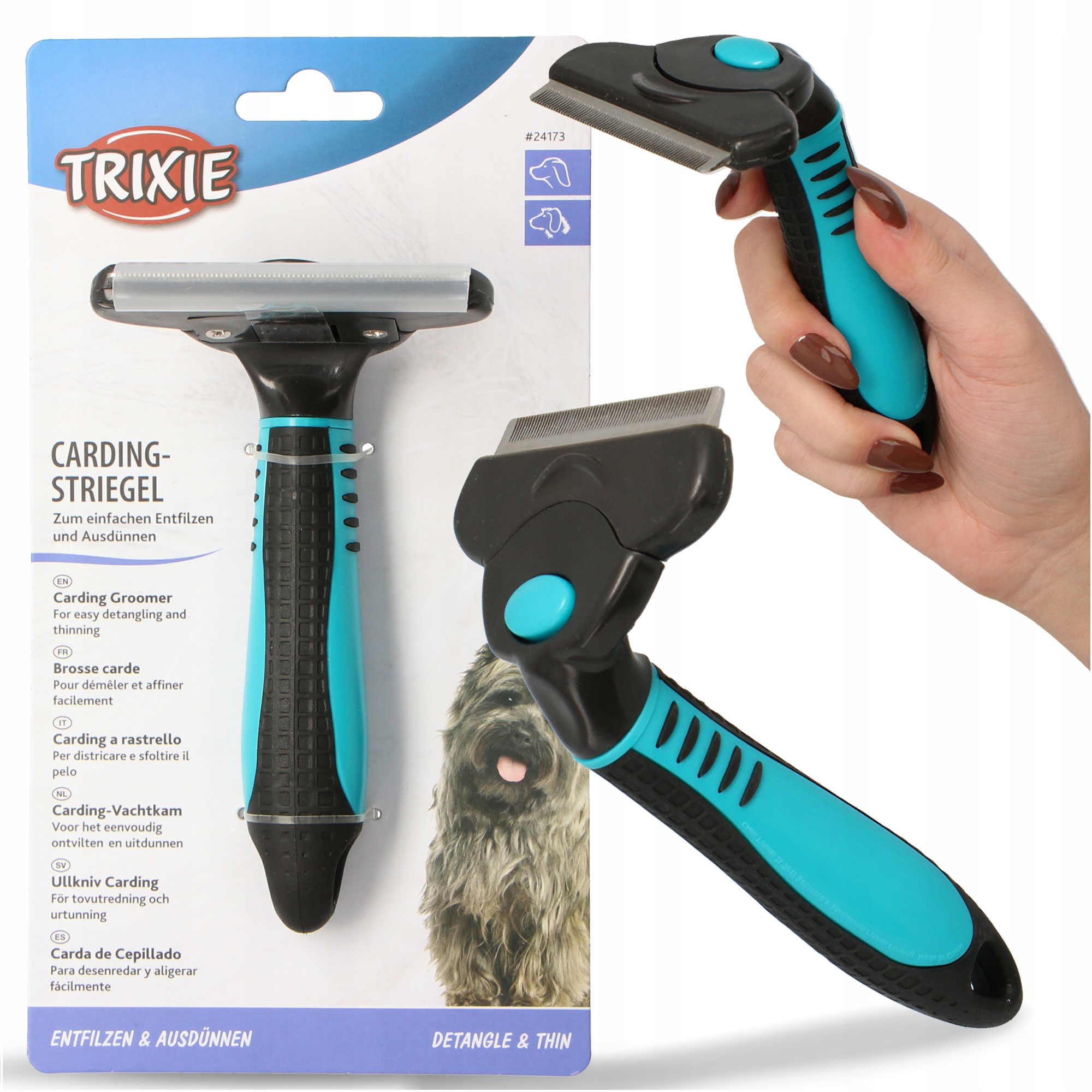 

Szczotka Zgrzebło Grzebień Czesania Sierści Psa 8