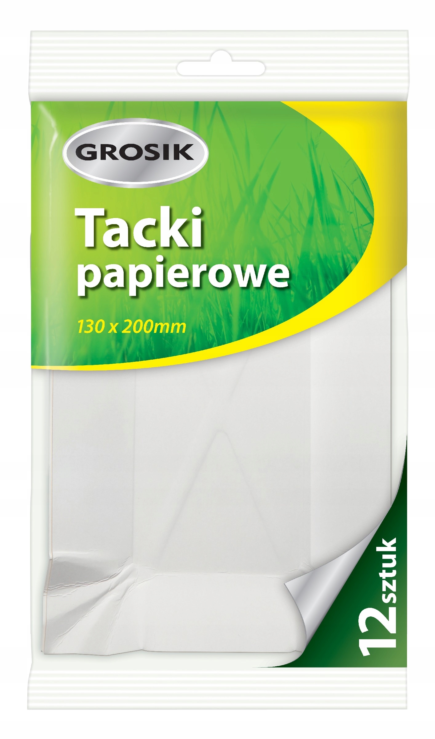 

Grosik papierowe tacki prostokątne 12 szt.