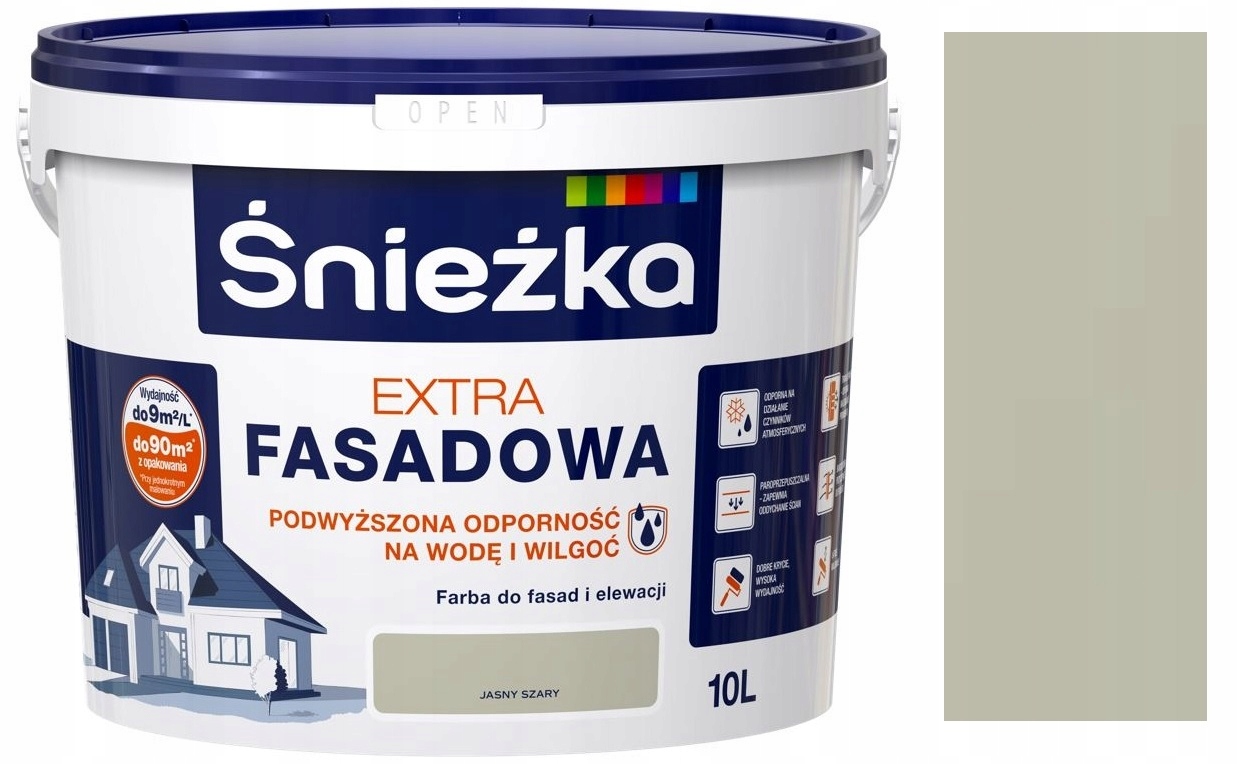 

Śnieżka Extra Fasadowa Elewacyjna Jasny Szary 10L