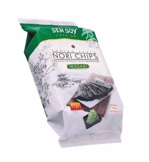 

Algi chipsy nori prażone Wasabi 4,5 g Sen Soy