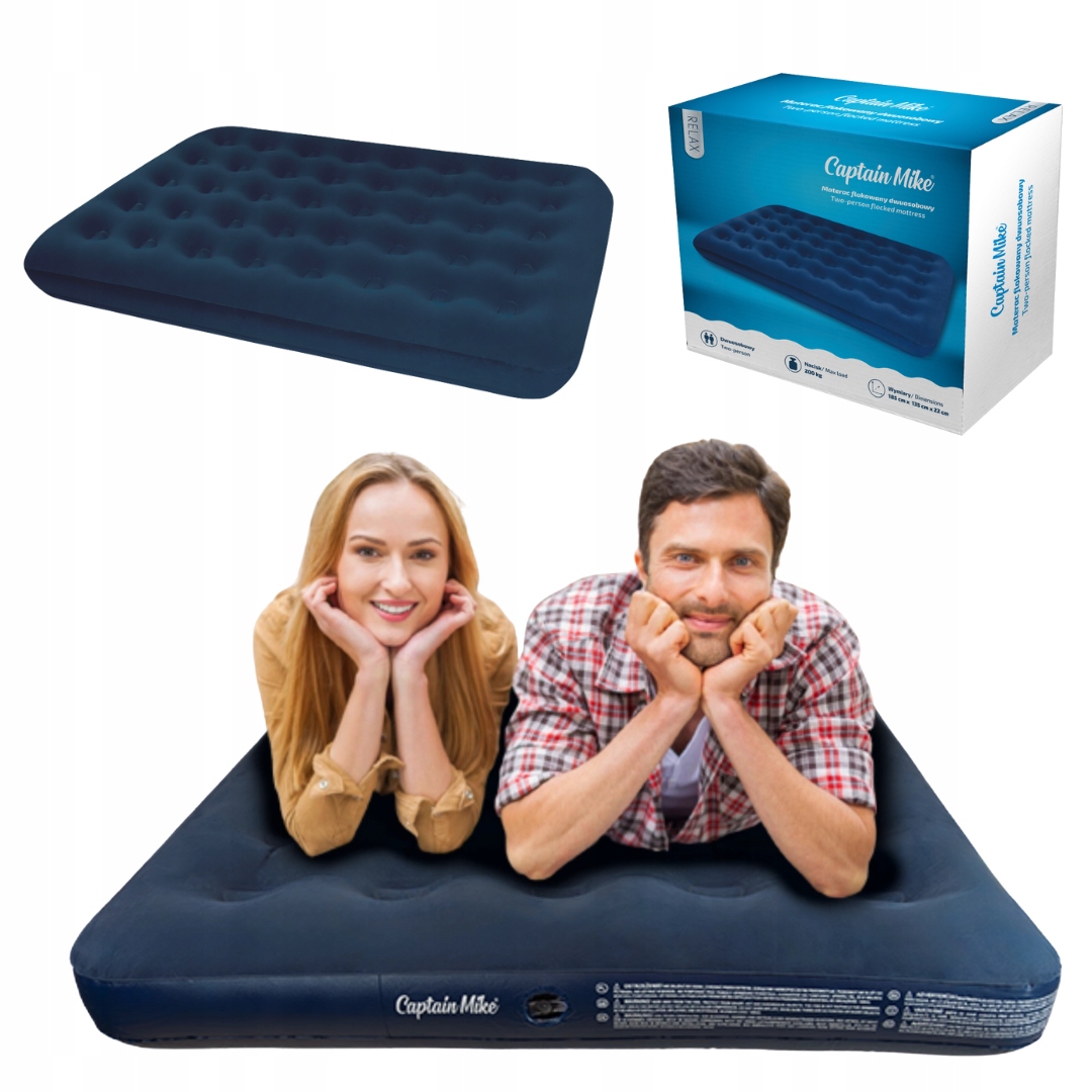 Pohodlná matrace s silným vločkováním Velká dvoumístná Captain Mike