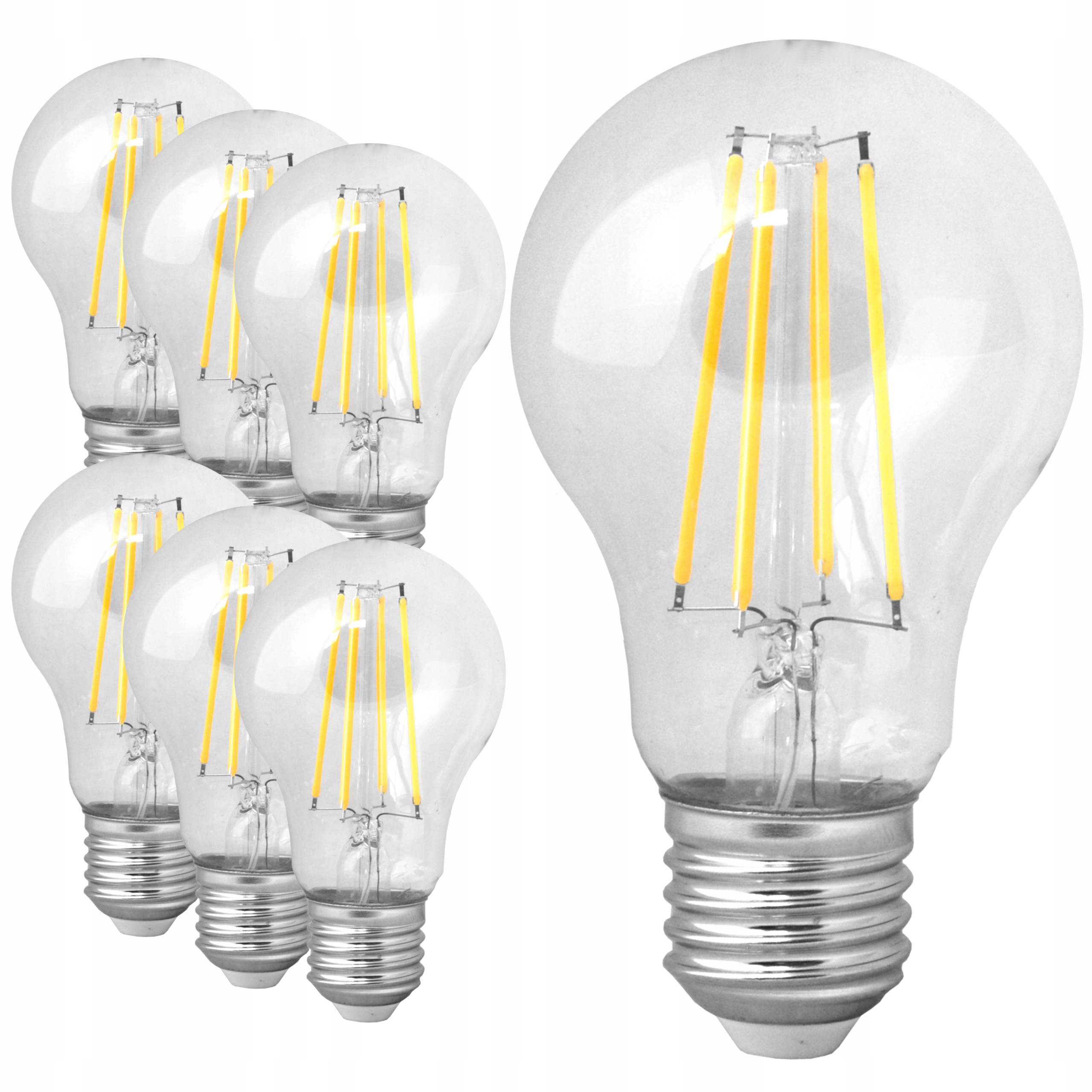 

6X Żarówka Led E27 60A 12W 1500LM Ciepła Biała