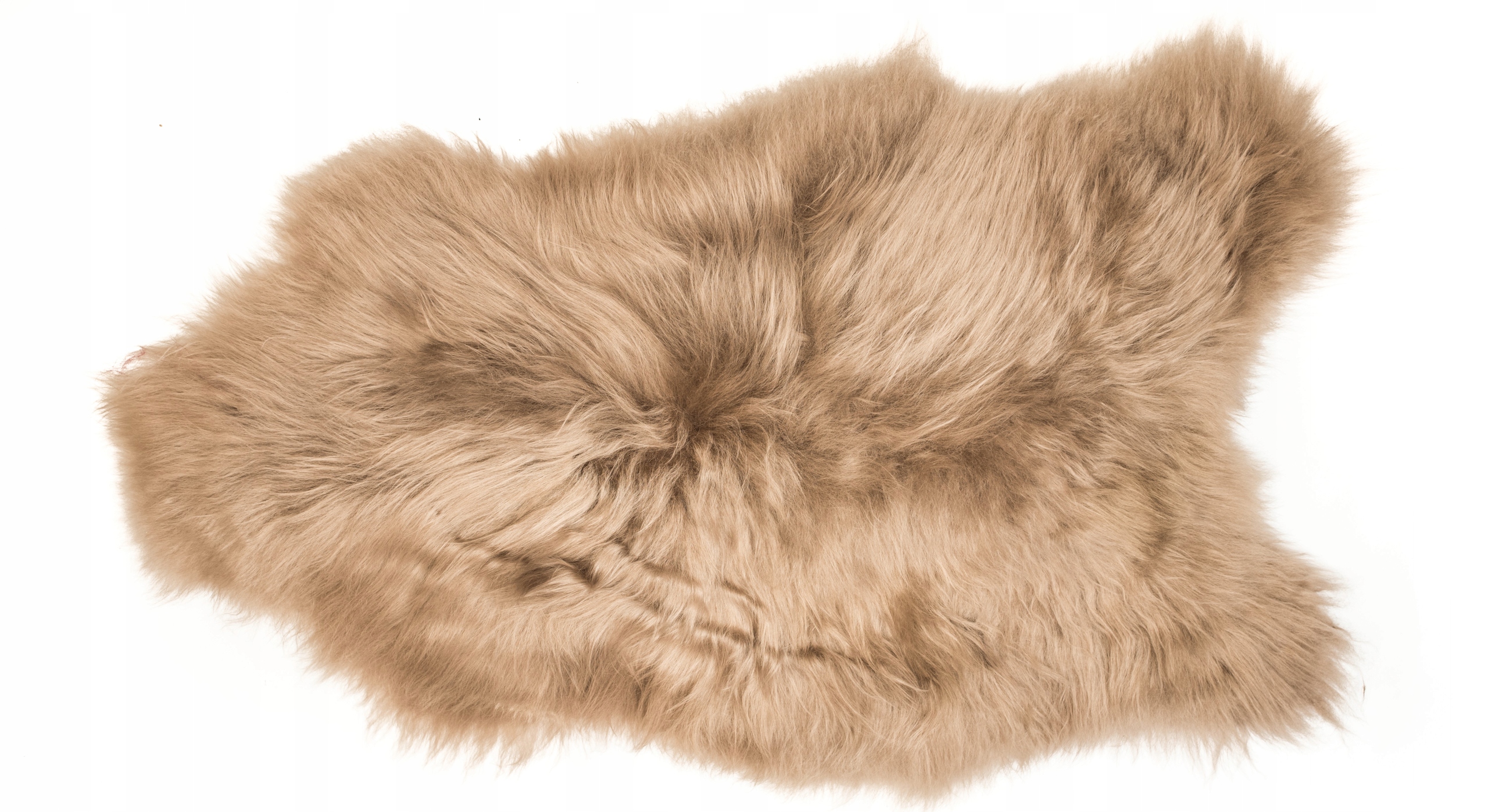 Ovčí kůže Dlouhý vlas Taupe Přírodní kůže