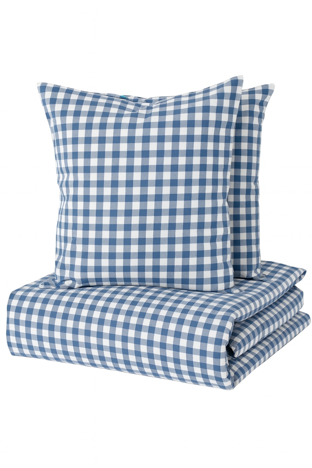 Povlečení Sada Ložního Povlečení Modrá Kostka 200X220 220X200 Elegantní Bavlna