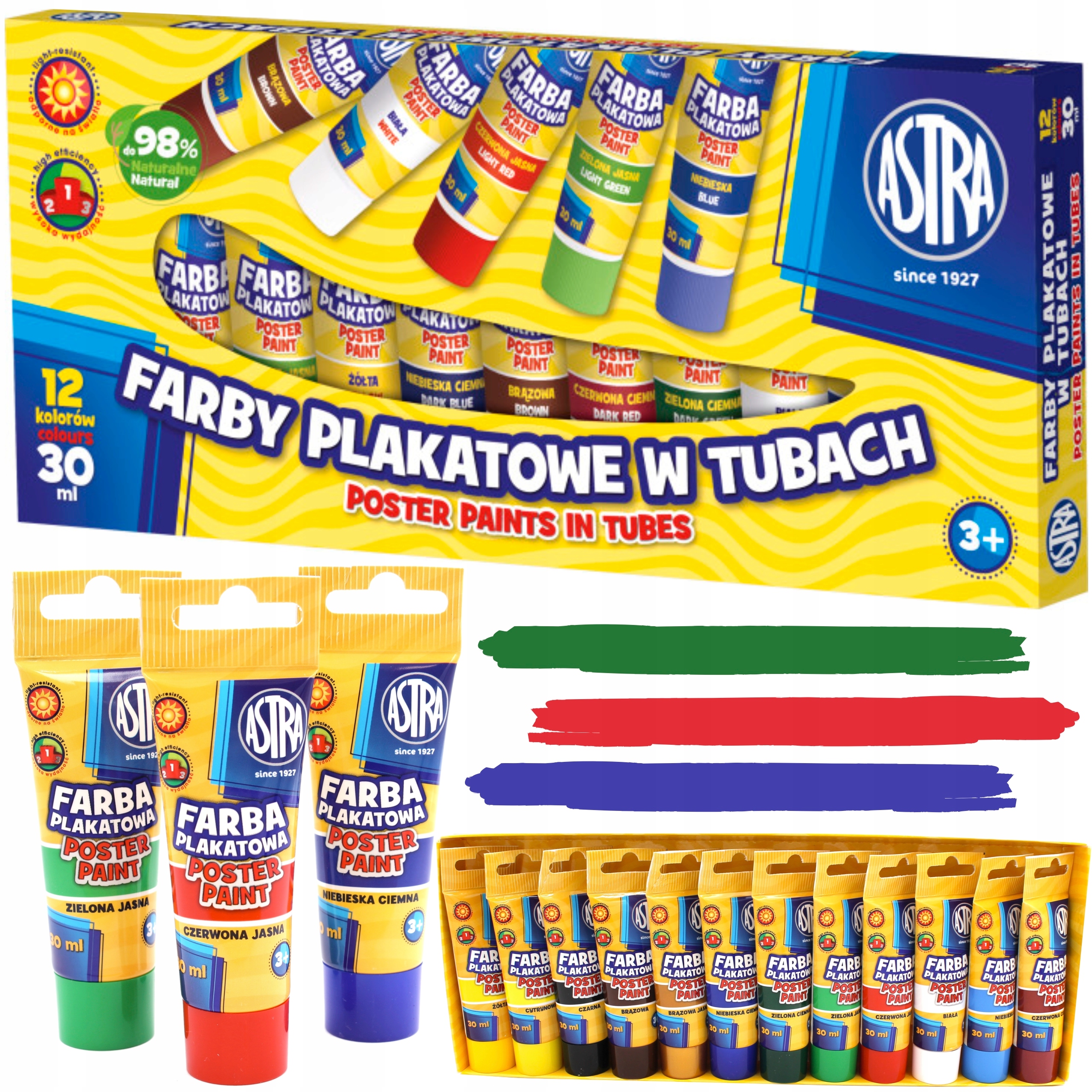 

Farby plakatowe w tubie Astra 30 ml