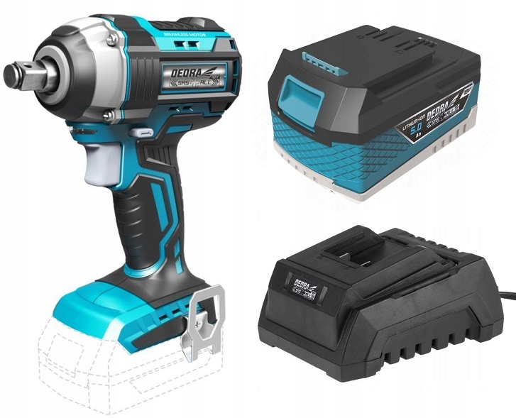 Акумуляторний ударний гайковерт DEDRA DED7146 18V 5Ah