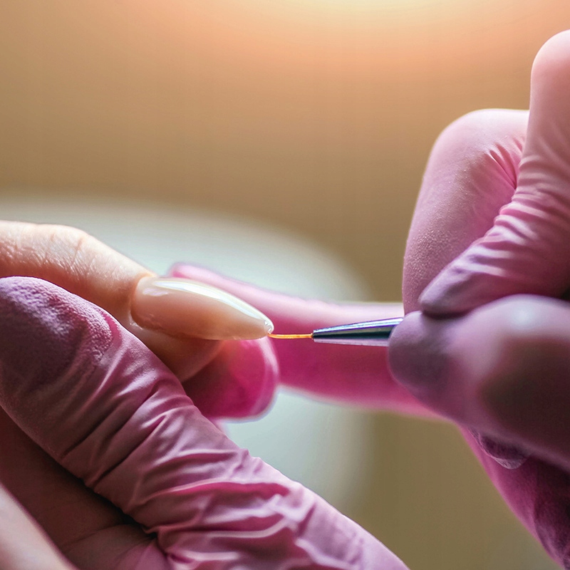 Pędzelek do Zdobień Czarny z Grawerem 7mm Manicure Marka La Diosa