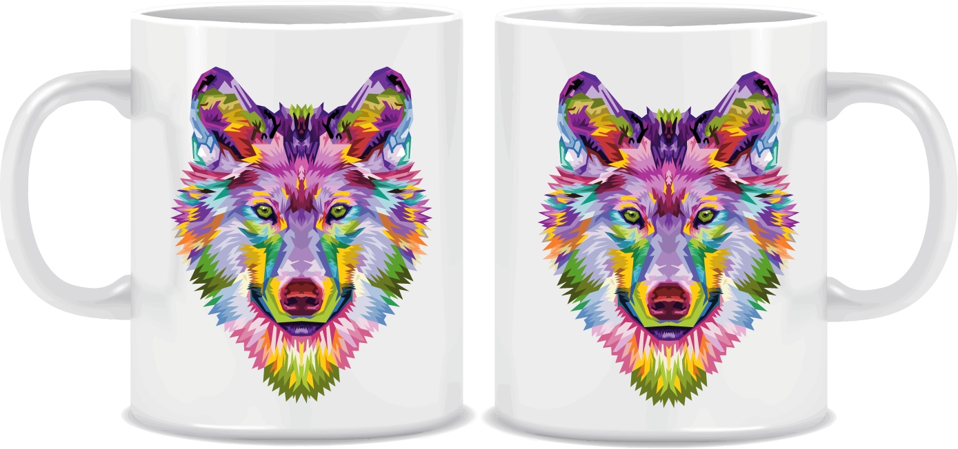 

Kubek Wilk z wilkiem na prezent 330ml + kartonik