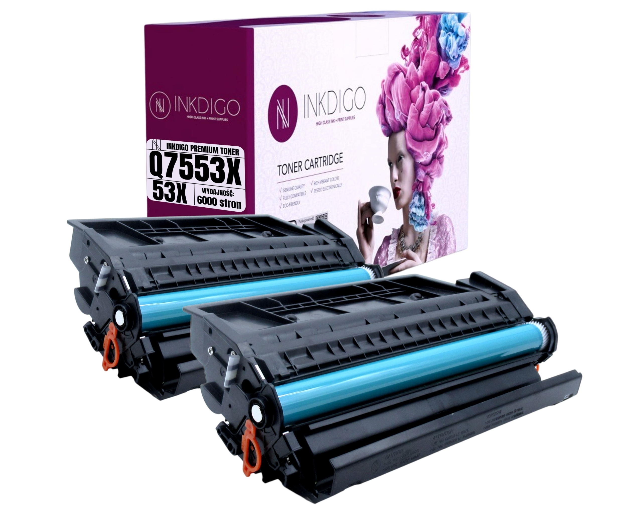 2x Toner Inkdigo do Q7553X 1320N P2015DN M2727MFP Hp Laserjet M2727NF
