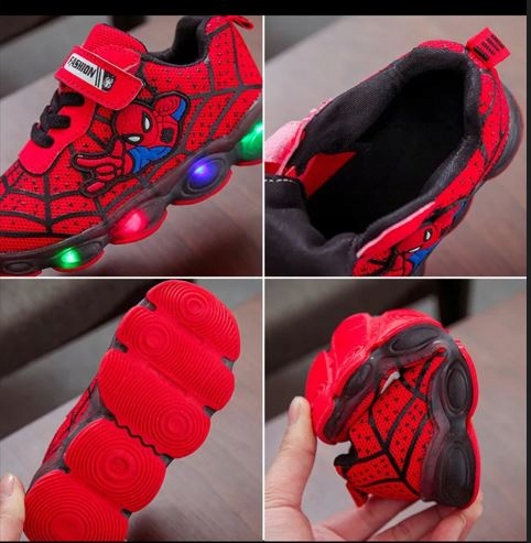 Świecące buty LED r. 30 dziecięce spiderman Kod producenta B