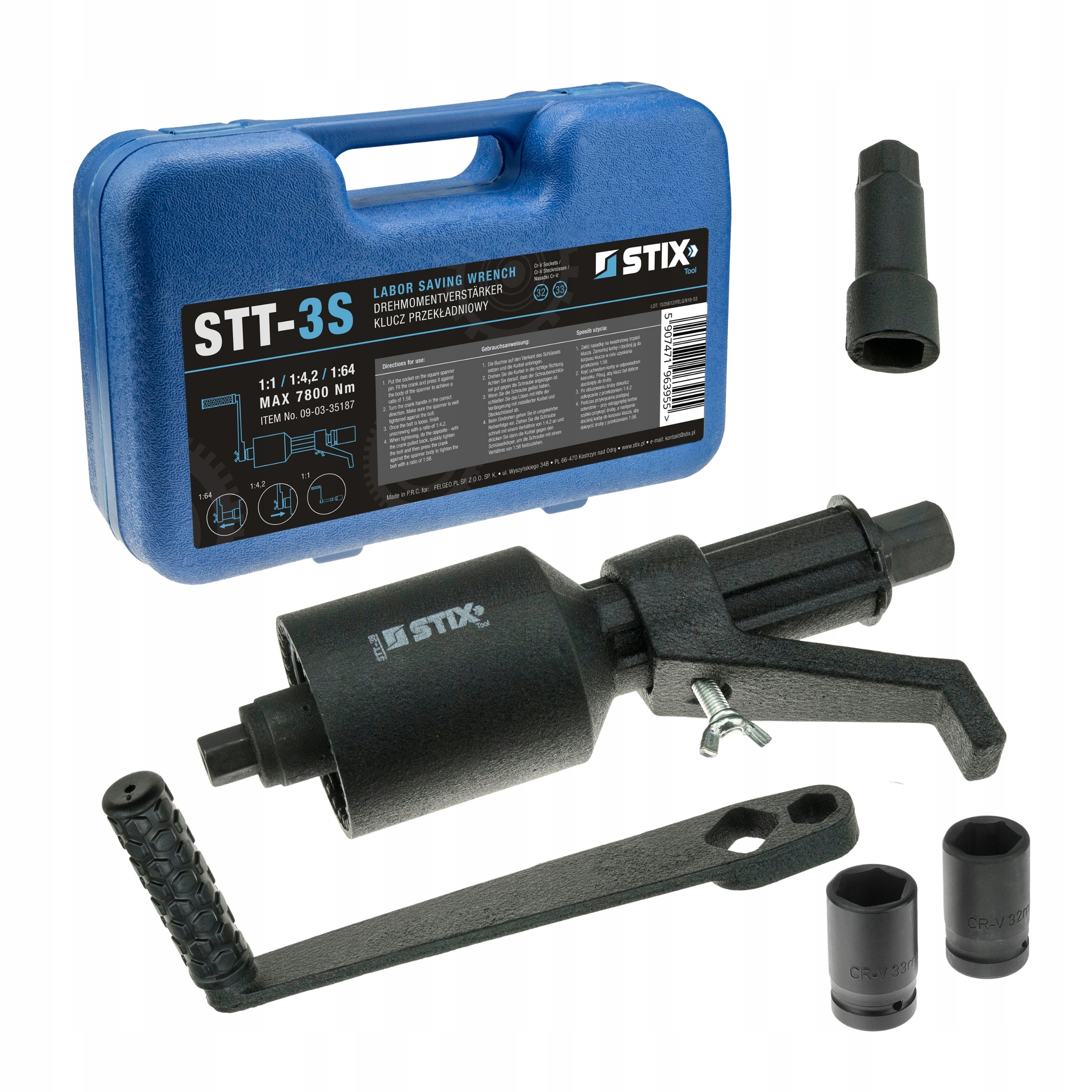 Klucz Planetarny Przekładniowy Do Kół Ciężarowych Tir STT-3S 7800NM 1:58