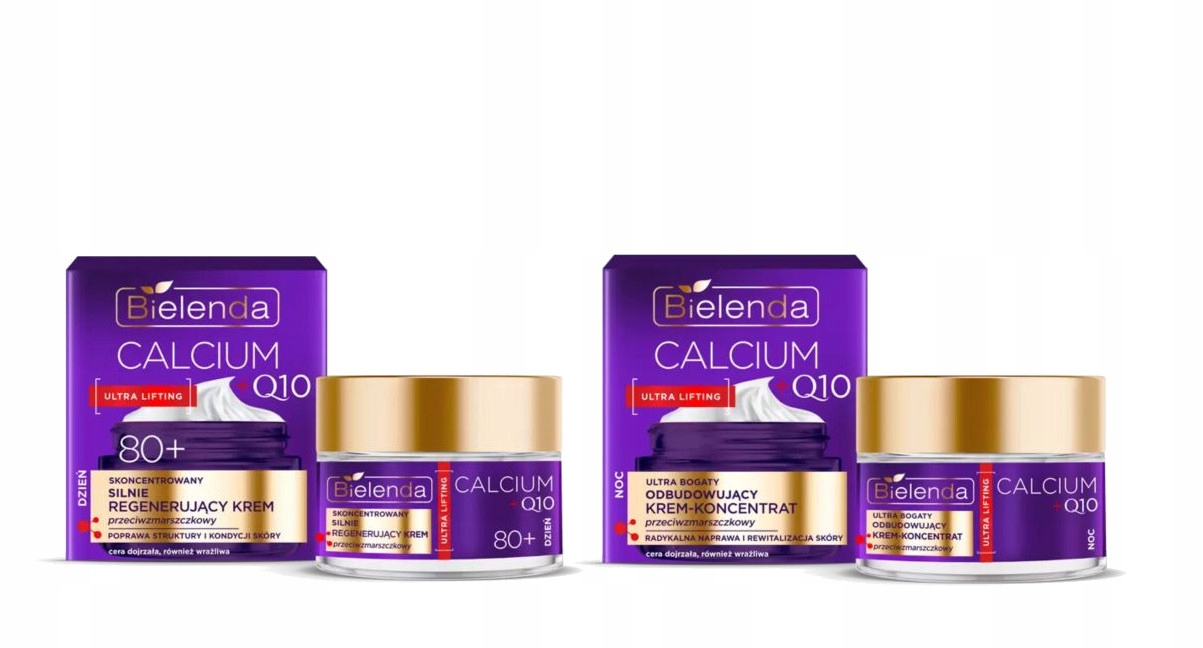Bielenda 80+ CALCIUM+Q10 Zestaw Krem Dzień 50ml Krem Na Noc 50ml