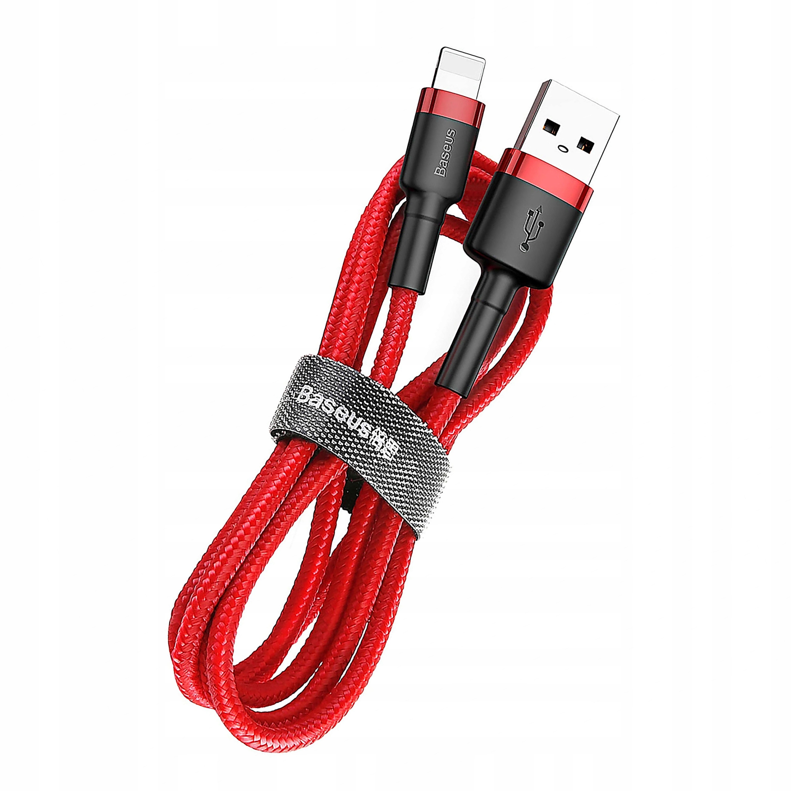 Kabel Baseus Cafule Usb-a Lightning 2.4A Qc 3.0 1 m czerwony