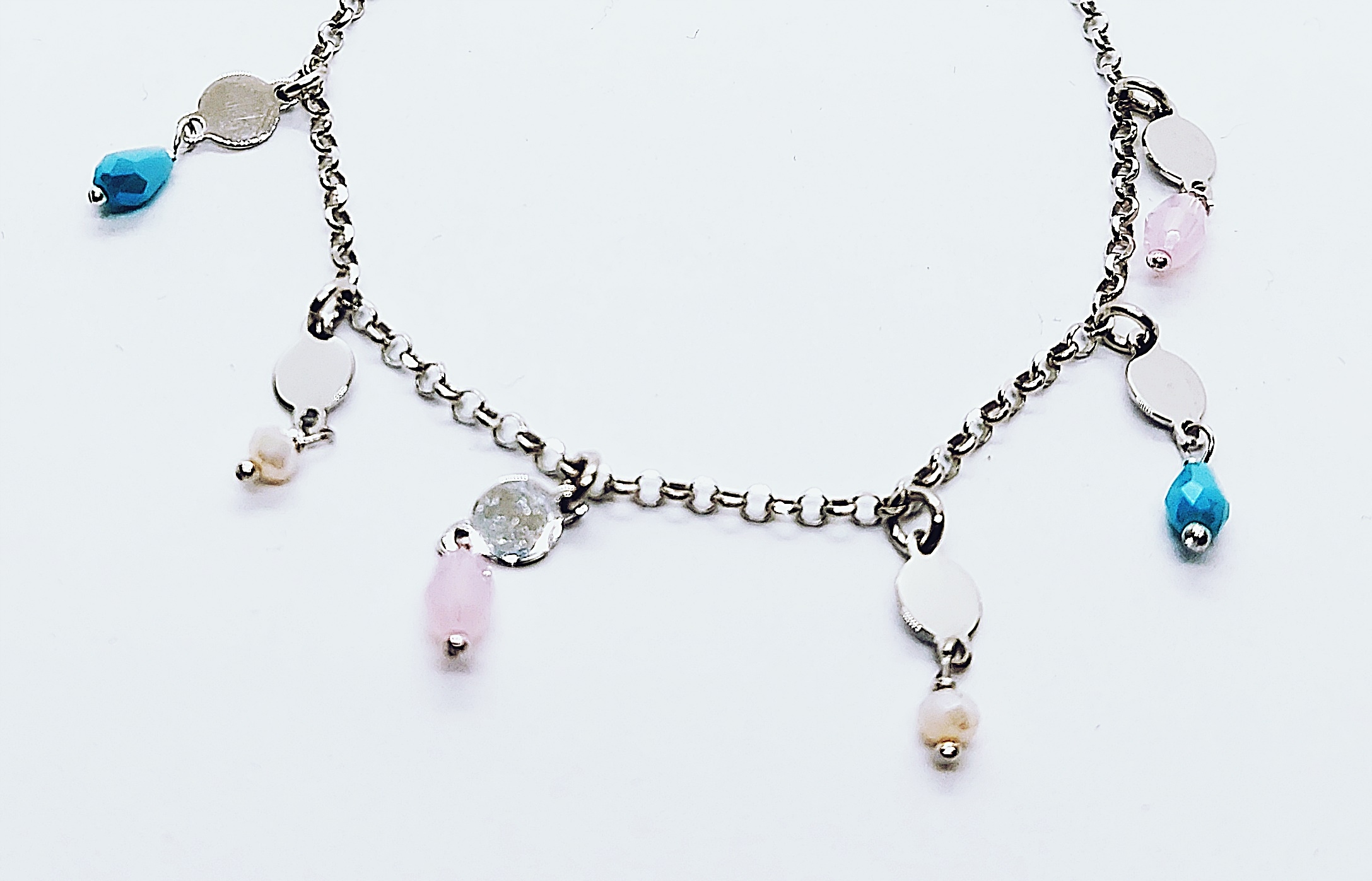 SREBRNA BRANSOLETKA KRYSZTAŁKI KOŁA PR 925