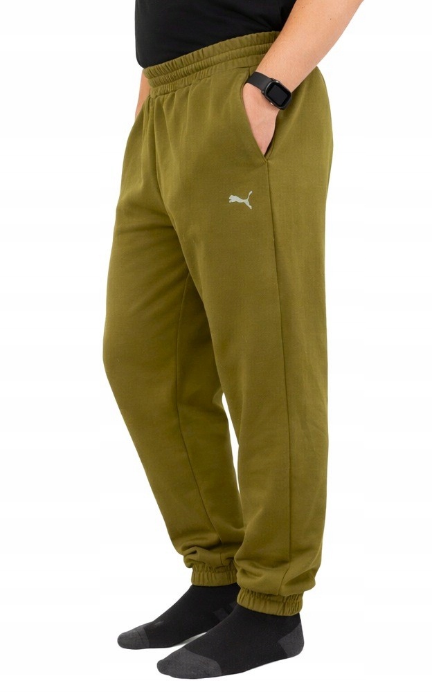 Pánské bavlněné tepláky Puma basic s vyšitým logem, velikost S