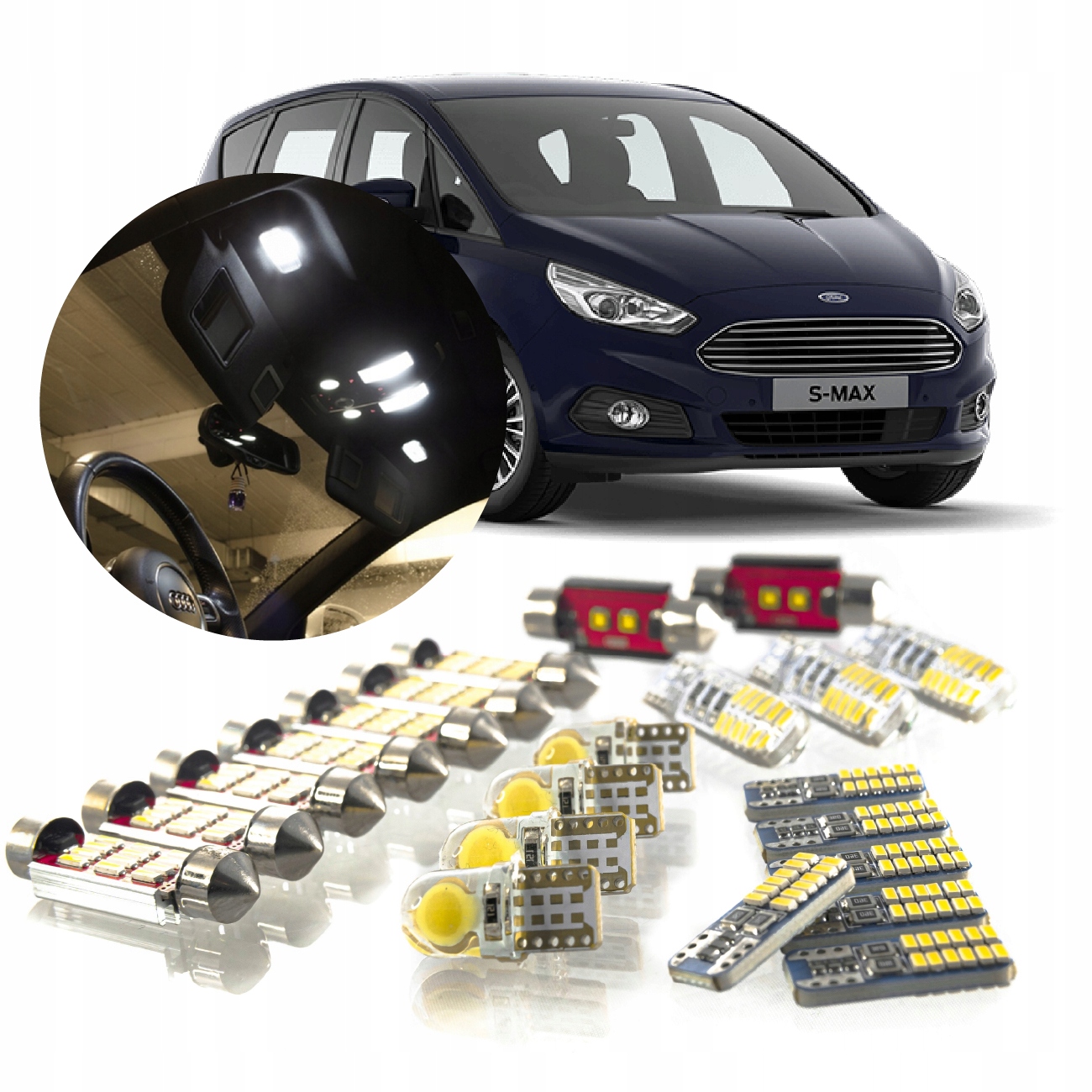 Led Žárovky Ford S-max – Sada Led Osvětlení Interiéru! Vip
