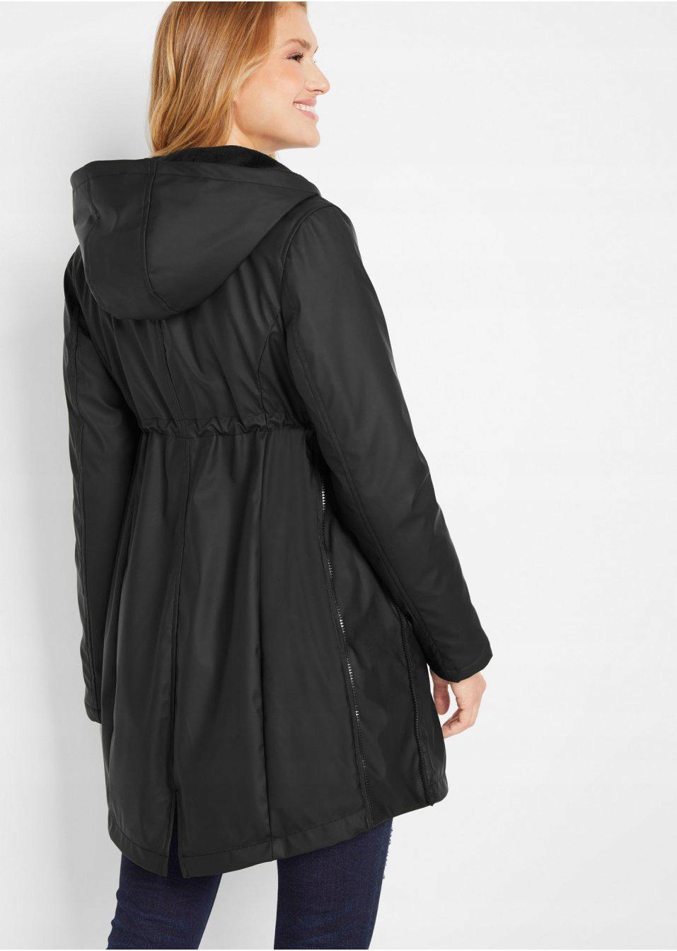 44 Bonprix KURTKA CIĄŻOWA ZE WSTAWKĄ xhp Kolor czarny