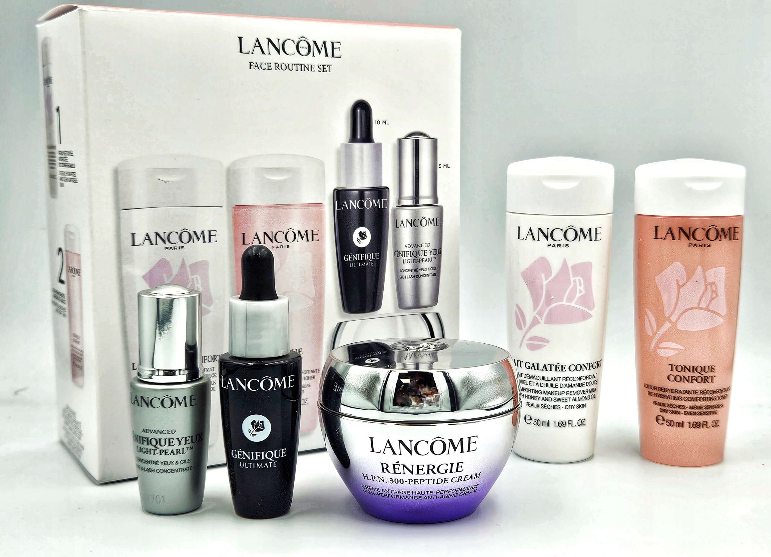 LANCOME 化粧水&乳液セット Lancome routine set zestaw kosmetyków krem hpn 300-peptide tonique