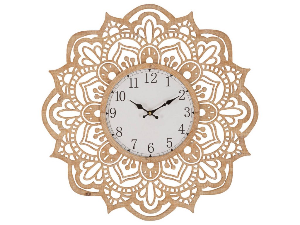 Nástenné hodiny s čipkovým ciferníkom, Ø 60 cm