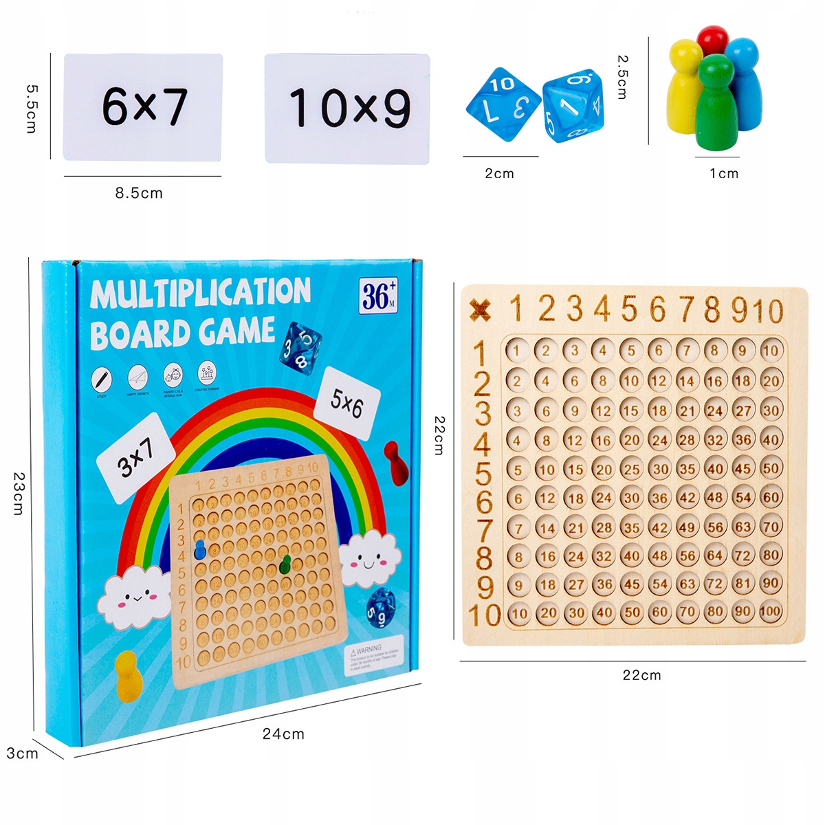 Gra planszowa z tabliczką mnożenia 2 w 1 EAN (GTIN) 767552442787