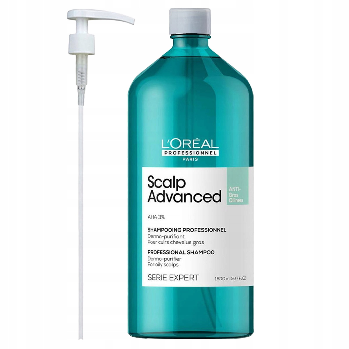Loreal Scalp Advanced silně čistící šampon na vlasy 1,5 l pumpička