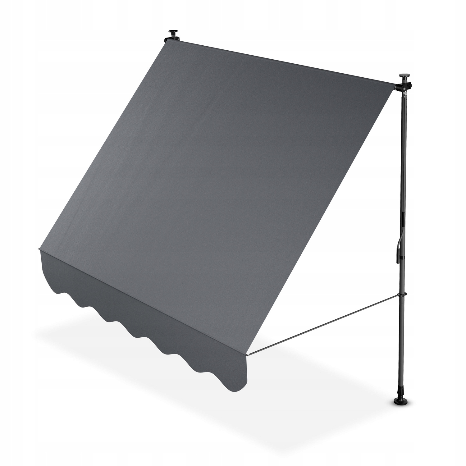 Markiza 200x120 CM Rozporowa Balkonowa Teleskopowa Tarasowa Roleta Antracyt