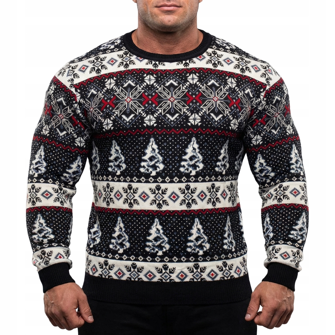 Svetr s norským vzorem, vánoční, vypasovaný, Bavlna, Vánoce, Dárek