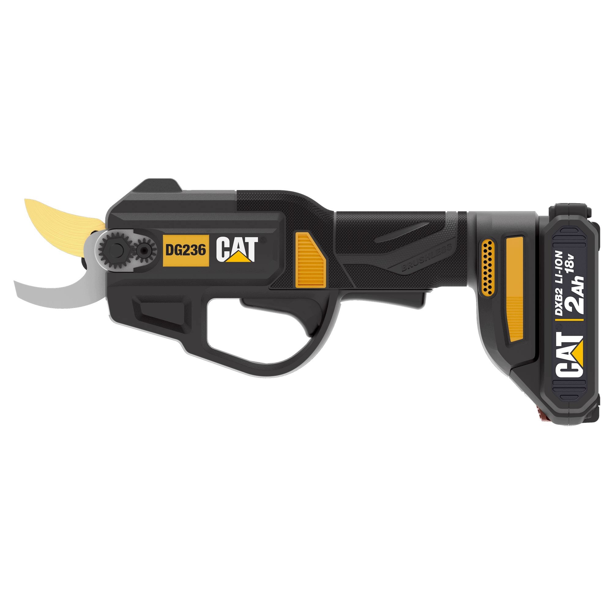 Sekator akumulatorowy Cat DG236 Do gałęzi 25mm Oświetlenie Led Akumulator
