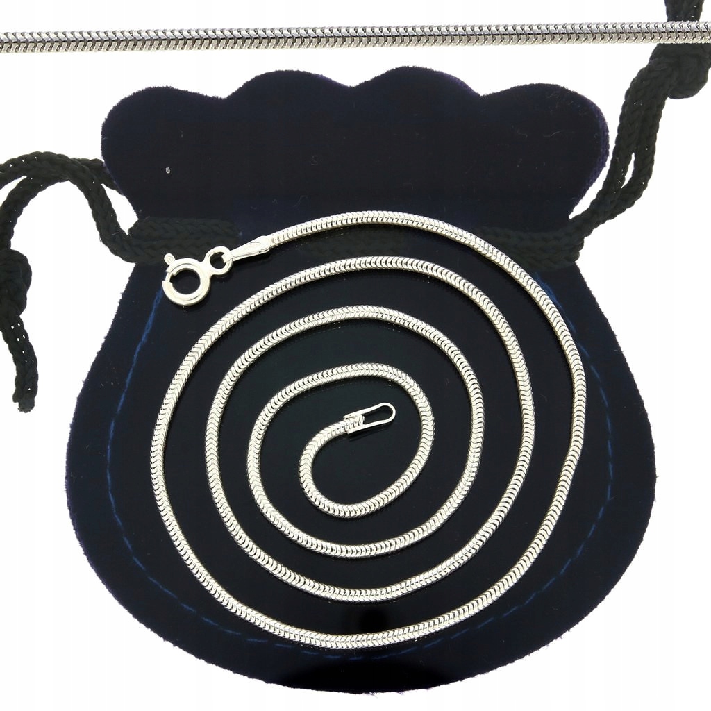 

Łańcuszek damski srebrny 925 żmijka 40 cm