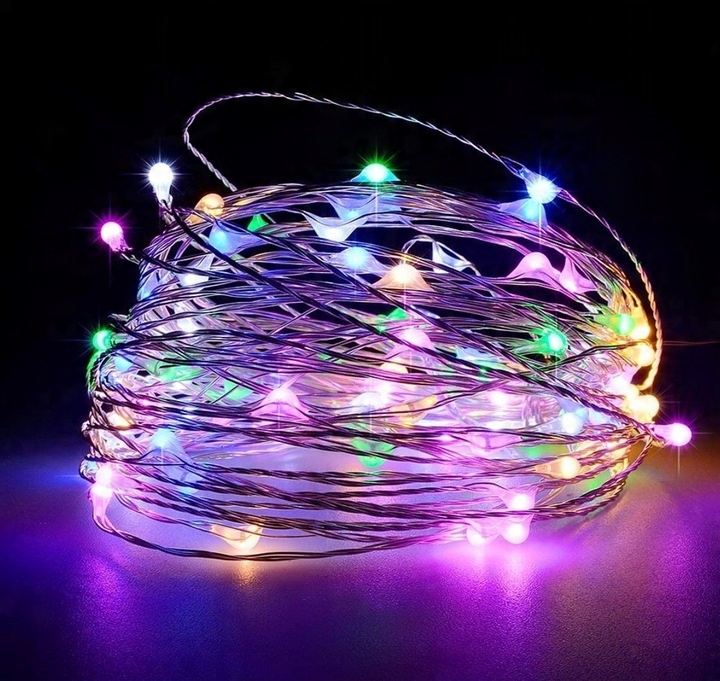 

Lampki drucik 100LED Multikolor na baterie